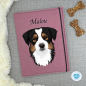 Preview: Dokumentenhülle rosenholz Designbeispiel für den Australian Shepherd black tri